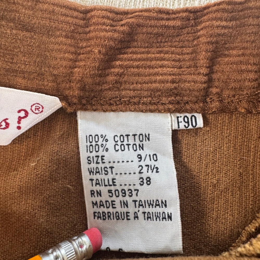 Vintage N'est Ce Pas Brown Corduroy High Waist Western Yoke Pants 9/10 Rare 70s - Picture 4 of 10